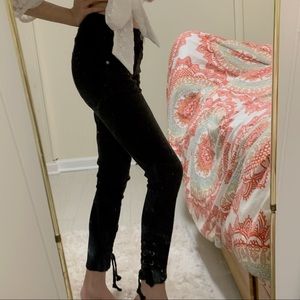 black low waist jeans
